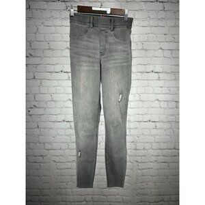 SPANX Gray Acid Wash Elastic Waist Band Skinny Jeans Pants Size XS (22X27)